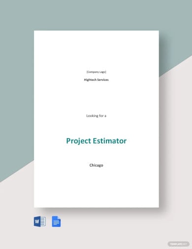 project estimator job description
