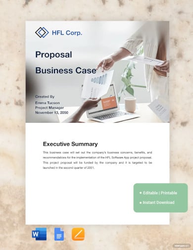 proposal business case template