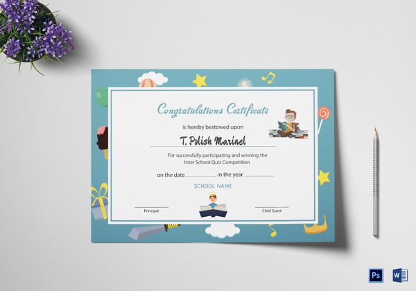 reading award congratulations certificate template