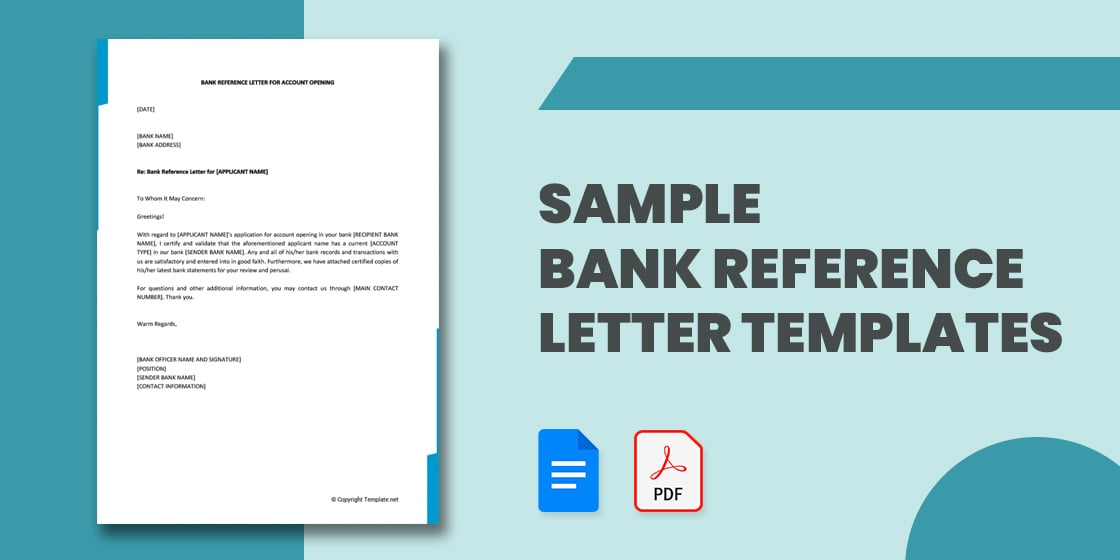 sample bank reference letter templates – pdf doc