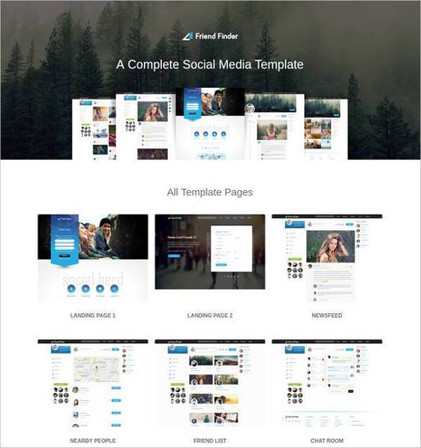15+ Social Network Bootstrap Themes & Templates Free & Premium Templates