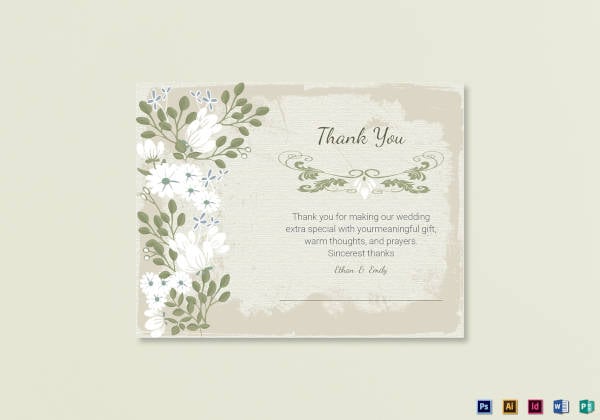 vintage thank you card template