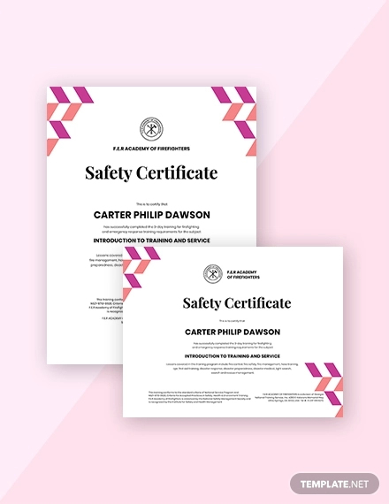 fire safety certificate