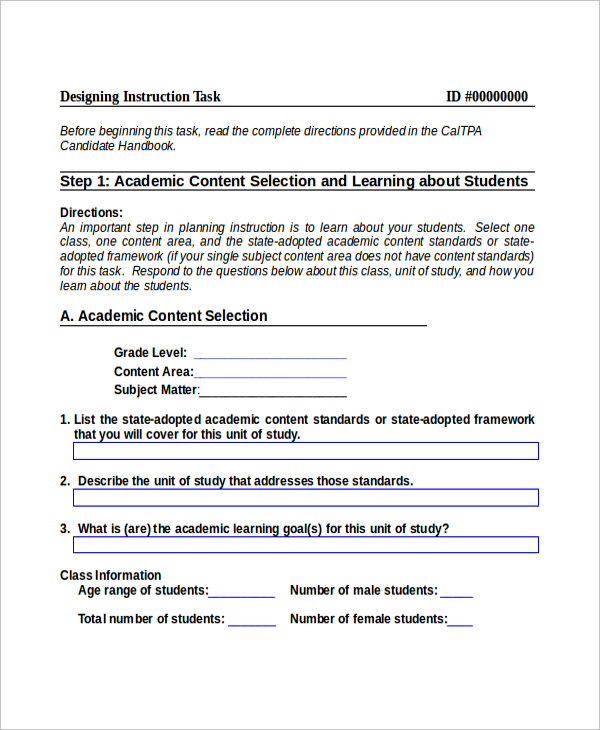 basic instruction template