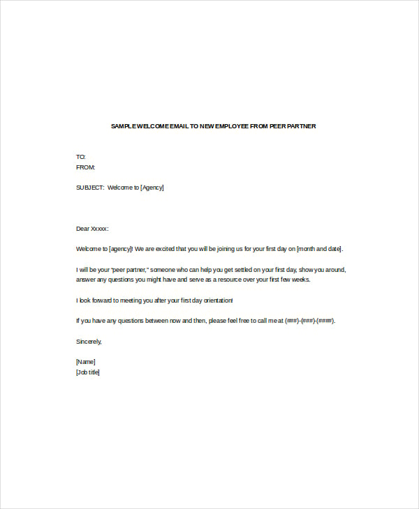 Welcome Email Template - 5+ Free Word, PDF Documents Download | Free ...