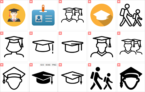 collection of student icons