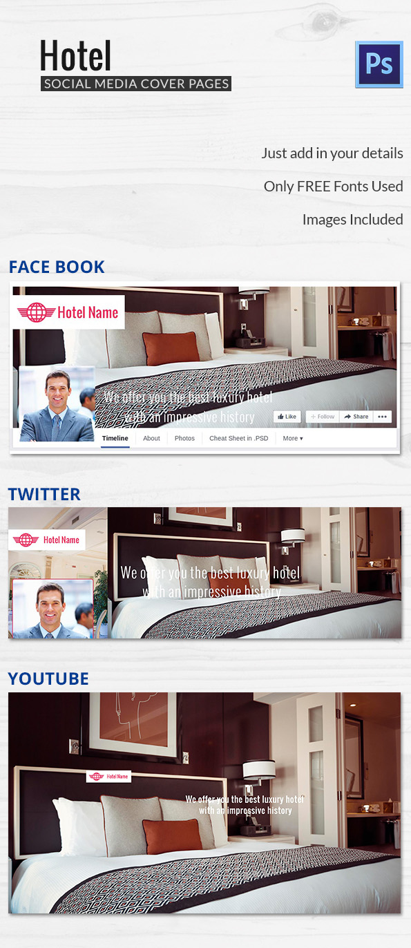 hotel social cover template