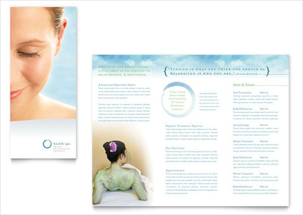 day spa resort brochure template