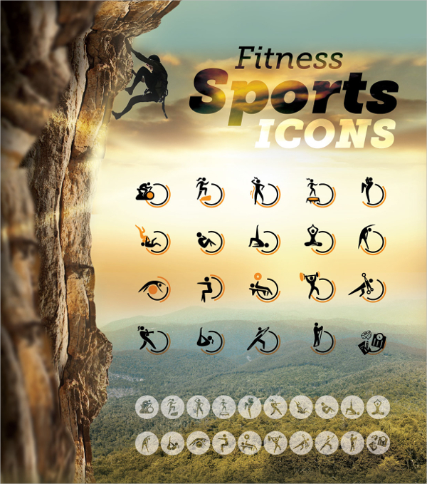 sport fitness icons