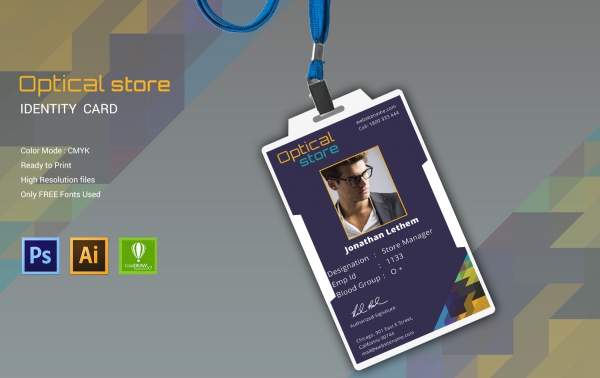 optical store id card