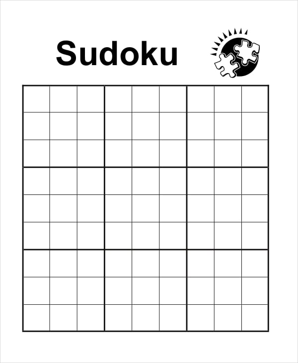 editable sudoku template