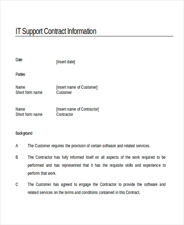 it-support-contract-template