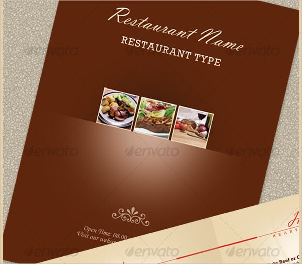 elegant restaurant menu template