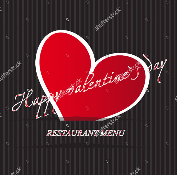 elegant valentine menu template