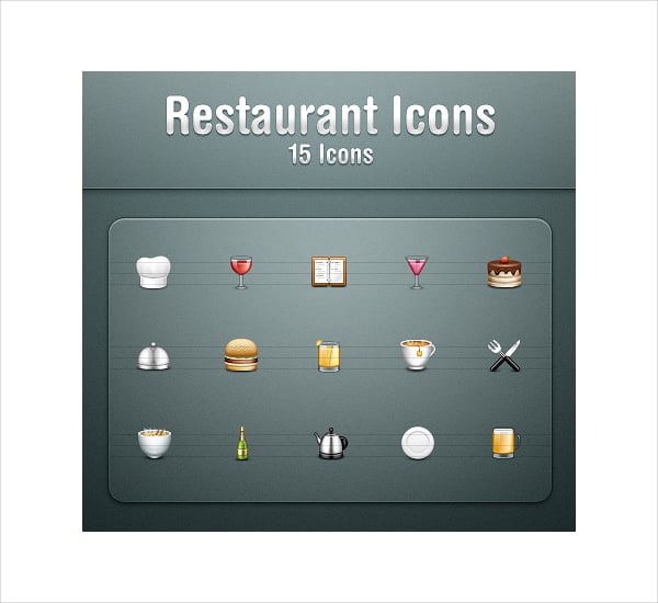 15 restaurant icons