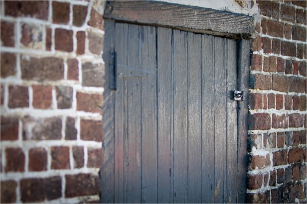 brick texture with door