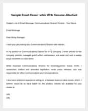 copy cover letter in email