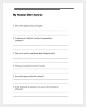Sample My Personal SWOT Analysis PDF Download