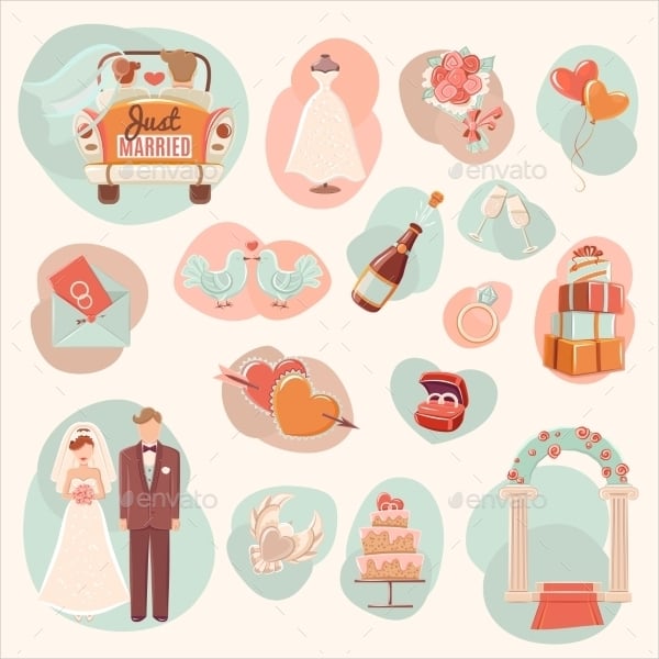 wedding party icons