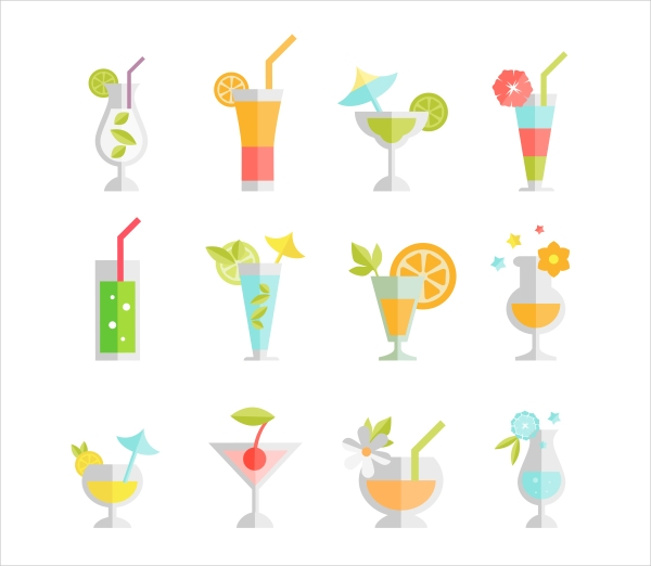alcoholic cocktails party icons