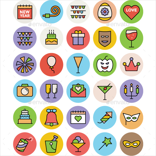 00 celebration and party icons