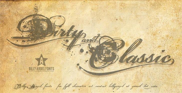 dirty and classic tattoo font