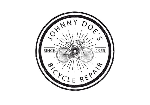 vintage bicycle logo template
