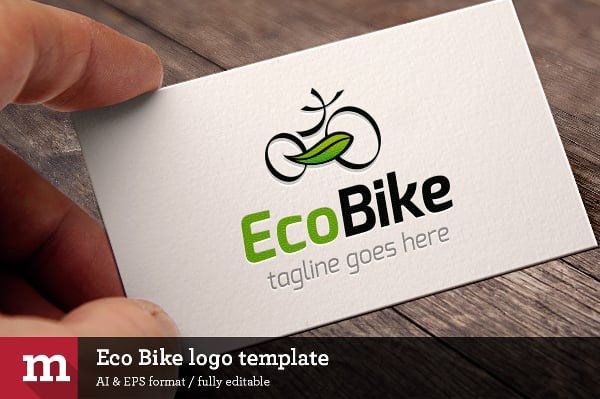 eco bike logo template
