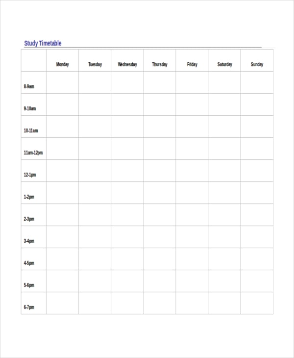 hourly-schedule-template
