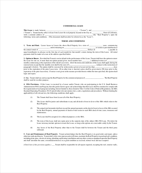 commercial-real-estate-lease-template