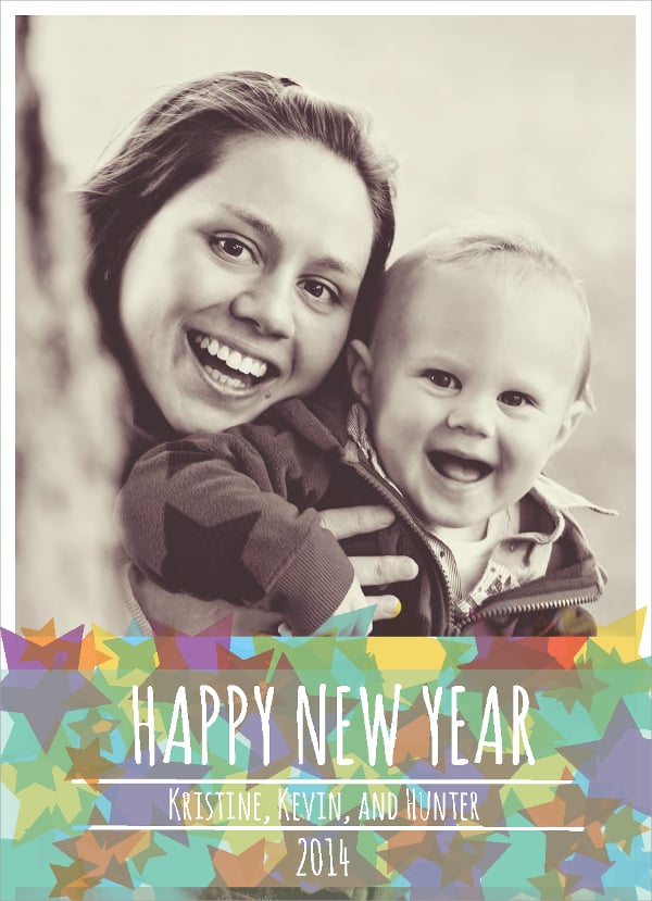 printable new year greeting card