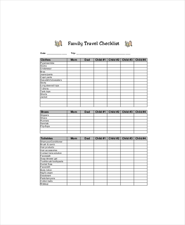 family-travel-checklist-template