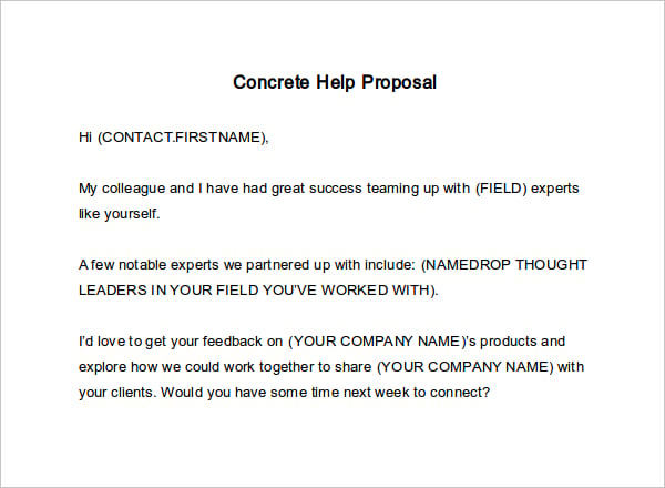 concrete help proposal