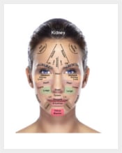 Face Reflexology Chart Template