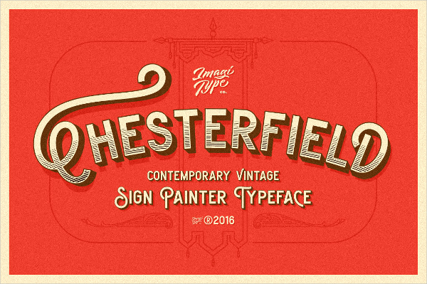 chesterfield tattoo font