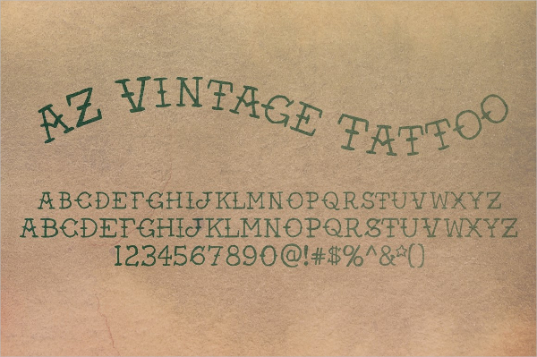 vintage tattoo font