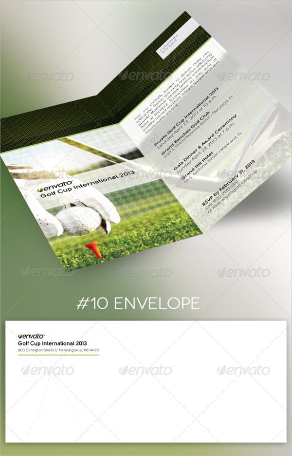 printable golf invitation envelope template