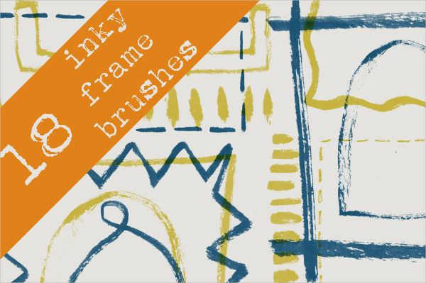 frame photoshop ink brushes