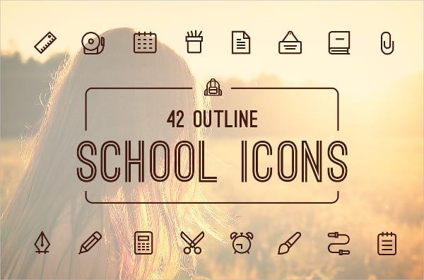 school education icons