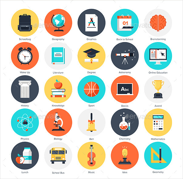 Back to school - Free education icons