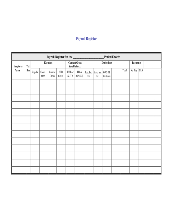 Free Printable Payroll Ledger FREE PRINTABLE TEMPLATES