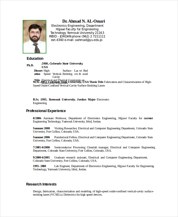 Electronics Resume Template 8 Free Word Pdf Document Downloads Free Premium Templates