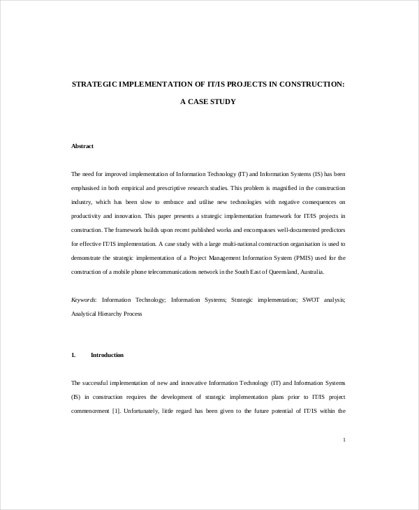 Sample Project Implementation Plan For Construction