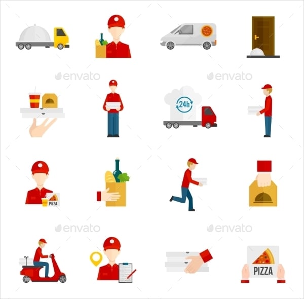 food delivery icons