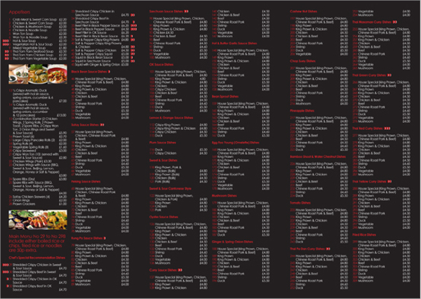 chineese takeaway menu template