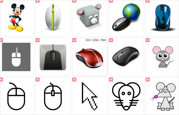 400 designed mouse icons