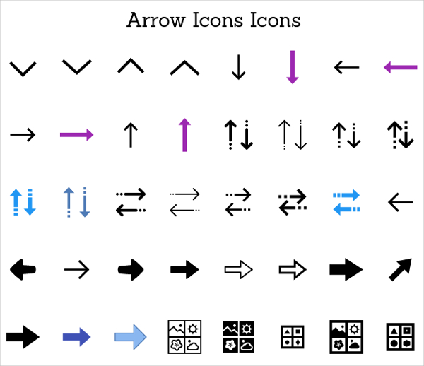 set of arrow icons