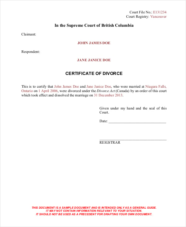 certificate-of-divorce-template