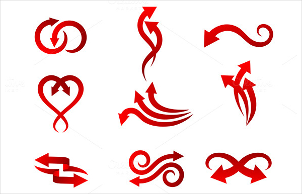 isolated arrow icons