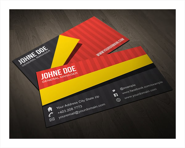 creative folded business card